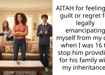 AITAH for feeling no guilt or regret for legally emancipating myself from my dad when I was 16 to stop him providing for his family with my inheritance?