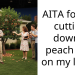 AITA for not cutting down a peach tree on my lawn?