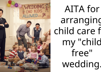 AITA for arranging child care for my “child free” wedding.
