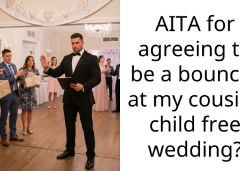 AITA for agreeing to be a bouncer at my cousins child free wedding?