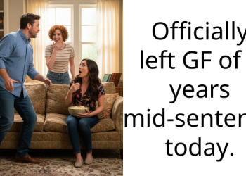 Officially left GF of 8 years mid-sentence today.