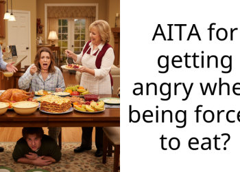 AITA for getting angry when being forced to eat?