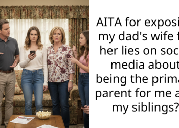 AITA for exposing my dad’s wife for her lies on social media about being the primary parent for me and my siblings?