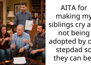 AITA for making my siblings cry and not being adopted by our stepdad so they can be?