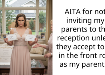AITA for not inviting my parents to the reception unless they accept to sit in the front row as my parents?