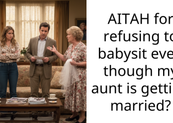 AITAH for refusing to babysit even though my aunt is getting married?