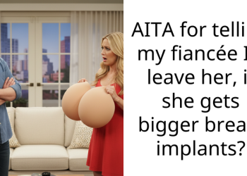 AITA for telling my fiancée I’ll leave her, if she gets bigger b***st implants?