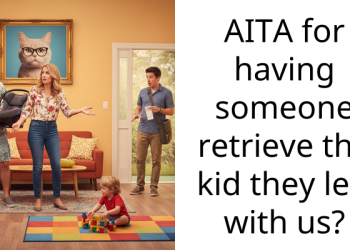 AITA for having someone retrieve the kid they left with us?