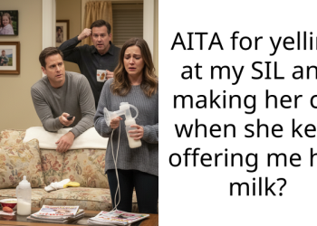 AITA for yelling at my SIL and making her cry when she kept offering me her milk?