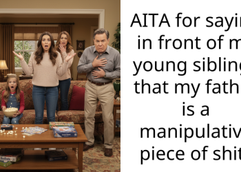 AITA for saying in front of my young siblings that my father is a manipulative piece of shit?