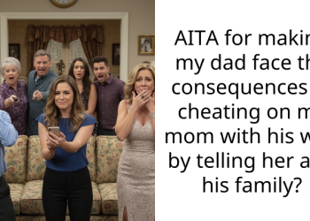 AITA for making my dad face the consequences of cheating on my mom with his wife by telling her and his family?