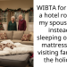 WIBTA for getting a hotel room for my spouse and I instead of sleeping on an air mattress while visiting family for the holidays?