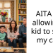 AITA for allowing a kid to sit in my car?