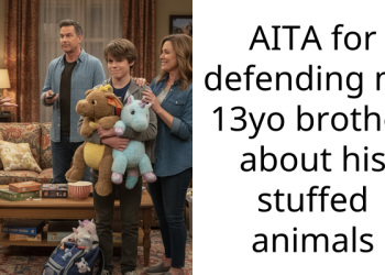 AITA for defending my 13yo brother about his stuffed animals