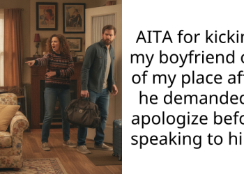 AITA for kicking my boyfriend out of my place after he demanded i apologize before speaking to him?