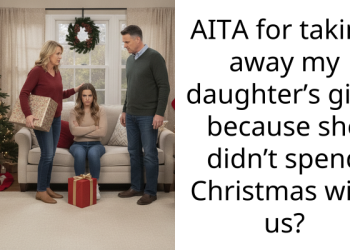 AITA for taking away my daughter’s gifts because she didn’t spend Christmas with us?