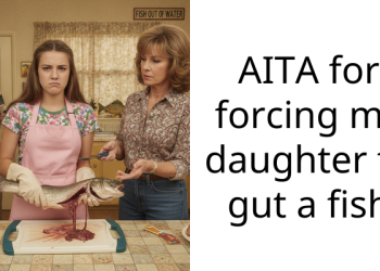 AITA for forcing my daughter to gut a fish