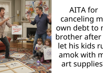 AITA for canceling my own debt to my brother after he let his kids run amok with my art supplies?