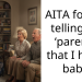 AITA for not telling my ‘parents’ that I had a baby.
