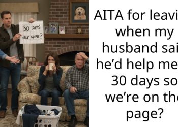 AITA for leaving when my husband said he’d help me in 30 days so we’re on the page?