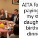 AITA for not paying for my step daughters birthday dinner?