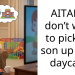 AITAH, I don’t want to pick my son up from daycare.