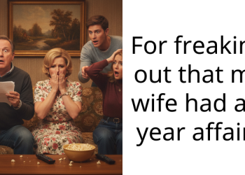 For freaking out that my wife had a 6 year affair?