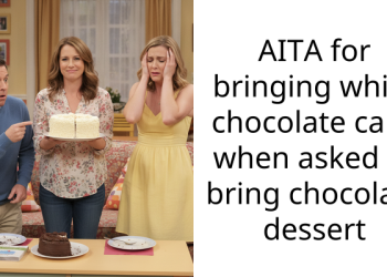 AITA for bringing white chocolate cake when asked to bring chocolate dessert