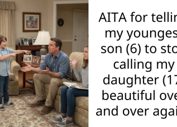 AITA for telling my youngest son (6) to stop calling my daughter (17) beautiful over and over again?