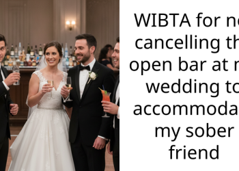 WIBTA for not cancelling the open bar at my wedding to accommodate my sober friend