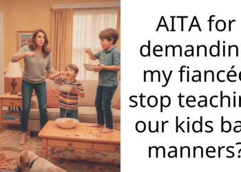 AITA for demanding my fiancée stop teaching our kids bad manners?