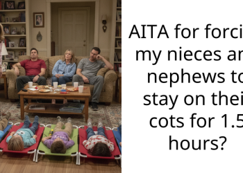 AITA for forcing my nieces and nephews to stay on their cots for 1.5 hours?