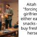 Aitah for “forcing” my girlfriend to either eat stale snacks or go buy fresh ones herself?