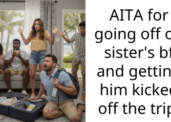 AITA for going off on sister’s bf and getting him kicked off the trip.