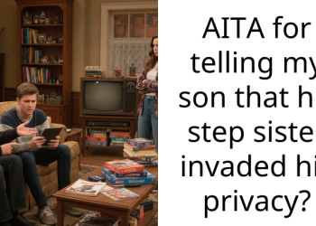 AITA for telling my son that his step sister invaded his privacy?