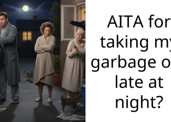AITA for taking my garbage out late at night?