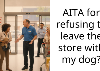 AITA for refusing to leave the store with my dog?