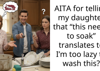 AITA for telling my daughter that “this needs to soak” translates to I’m too lazy to wash this?