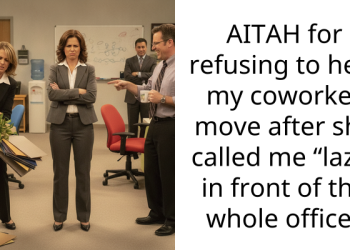 AITAH for refusing to help my coworker move after she called me “lazy” in front of the whole office?