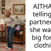 AITHA for telling my partner that she was too big for her clothing?