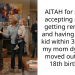 AITAH for still not accepting my dad getting remarried and having another kid within 3 years of my mom dying so I moved out on my 18th birthday?