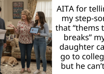 AITA for telling my step-son that “thems the breaks” my daughter can go to college but he can’t?