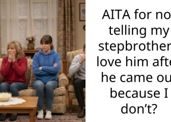 AITA for not telling my stepbrother I love him after he came out because I don’t?