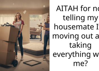 AITAH for not telling my housemate I’m moving out and taking everything with me?