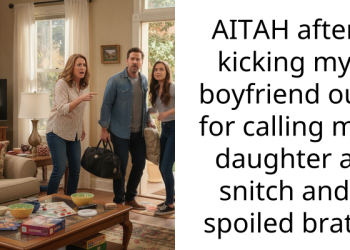 AITAH after kicking my boyfriend out for calling my daughter a snitch and spoiled brat?