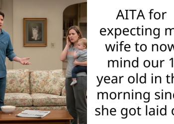 AITA for expecting my wife to now mind our 1 year old in the morning since she got laid off