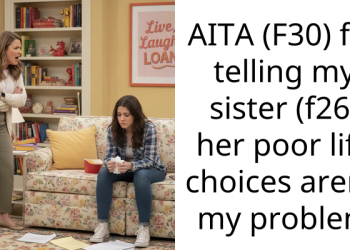AITA (F30) for telling my sister (f26) her poor life choices aren’t my problem