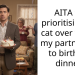 AITA for prioritising my cat over taking my partner out to birthday dinner?