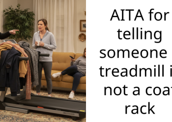 AITA for telling someone a treadmill is not a coat rack