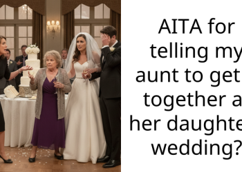 AITA for telling my aunt to get it together at her daughters wedding?